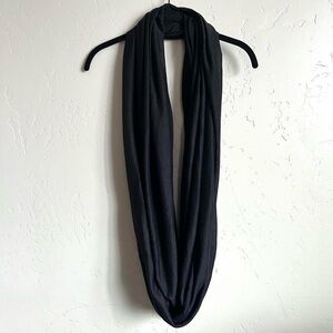 Super soft lightweight black loop scarf
